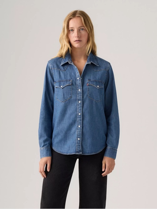 Levi's Tops - Levi’s Ultimate Western Denim Shirt - Women’s Medium Wash - Pearl Snap